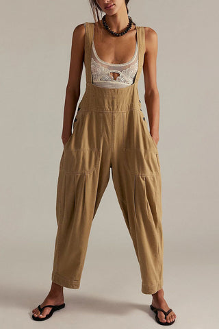 Casual Button-Strap Jumpsuit