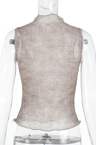 Sleeveless Textured Tank Top