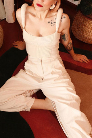 Knitted Sleeveless Crop Top