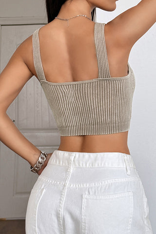 Ribbed V-Neck Cami Top