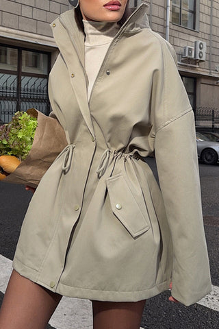 Chic Cinched-Waist Coat