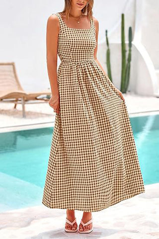 Checkered Sleeveless Sundress