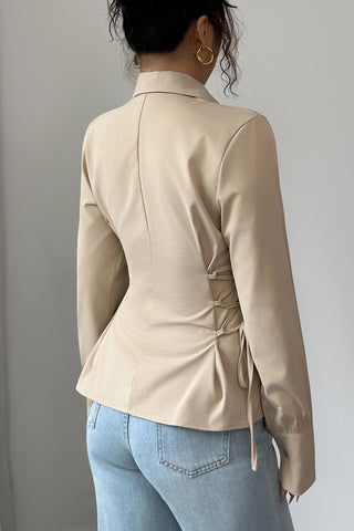 Tailored Button-Front Blouse