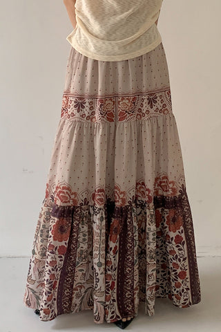 Bohemian Print Maxi Skirt