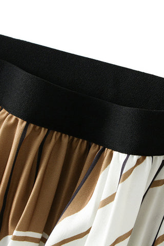 Flowing Pleated Midi Skirt