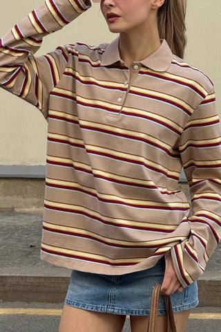 Classic Striped Polo Tee