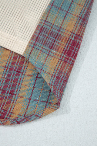 Plaid Patchwork Casual Top