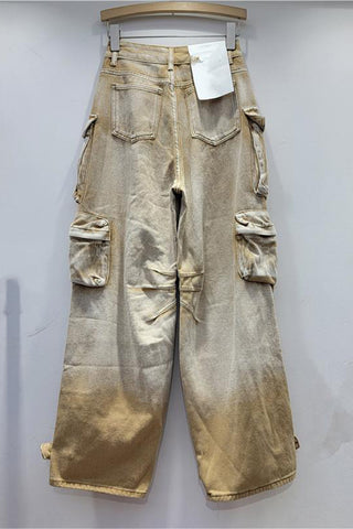 Multi-Pocket Straight Leg Jeans