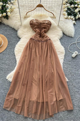 Strapless Butterfly Embellished Dress