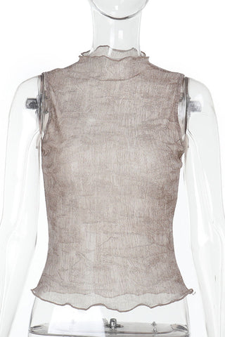 Sleeveless Textured Tank Top