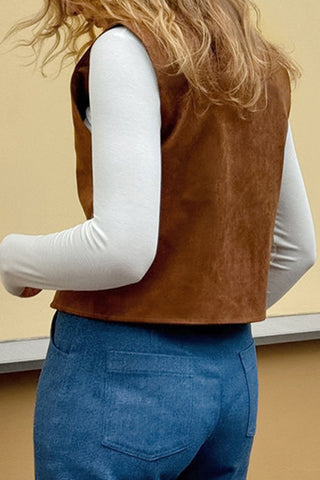 Button-Front Tailored Vest