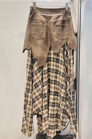 Edgy Layered Maxi Skirt with Pocket Detail