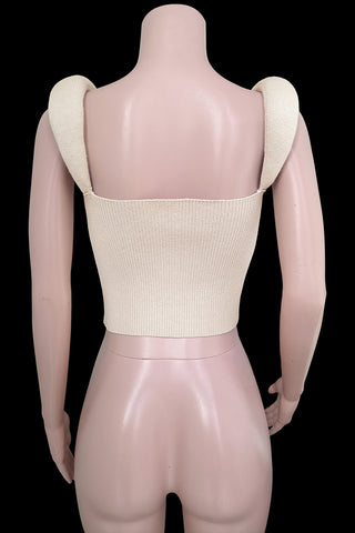 Knitted Sleeveless Crop Top