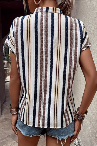 Striped V-Neck T-Shirt