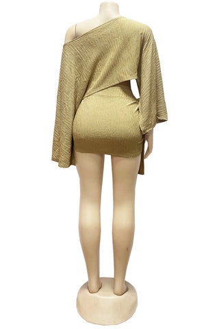 Asymmetric Skirt Set with Tie Detail