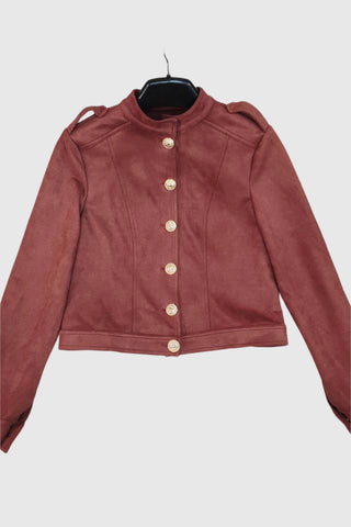 Button-Front Military Style Jacket
