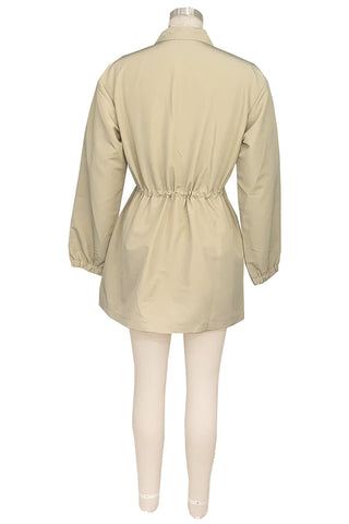 Zip-Front Mini Casual Dress