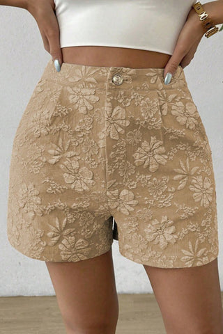 Floral Print High Waist Shorts
