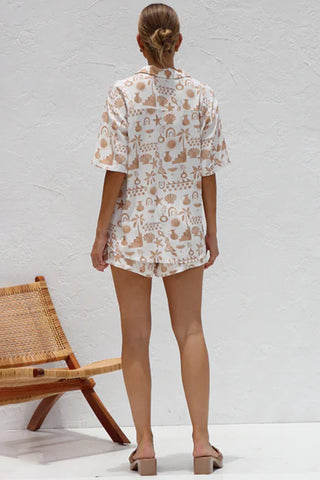 Printed Relaxed Fit Two-Piece Set