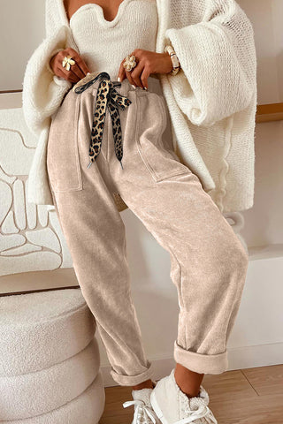 Drawstring Waist Casual Pants