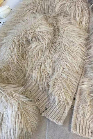 Fuzzy Textured Cardigan