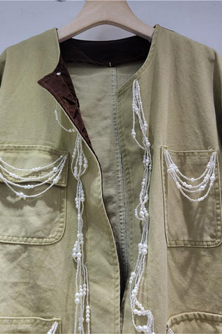 Embellished Pocket Detail Jacket