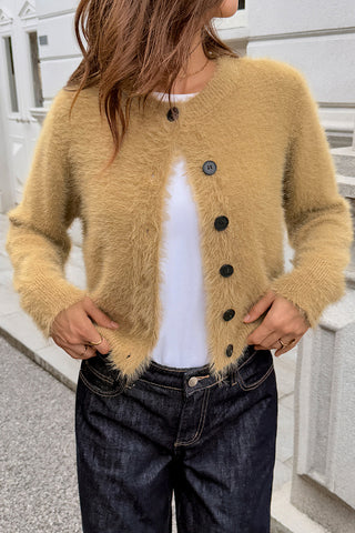 Cozy Button-Front Cardigan