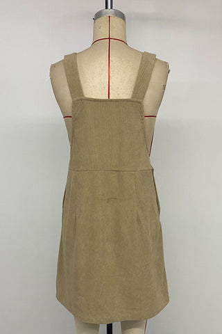 Sleeveless Button-Close Casual Dress