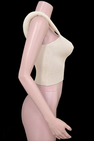 Knitted Sleeveless Crop Top