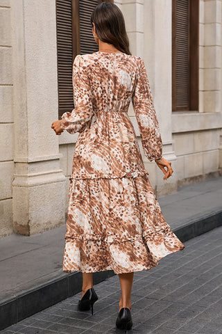 V-Neck Casual Print Dress