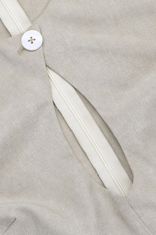 Keyhole Detail Casual Midi Dress