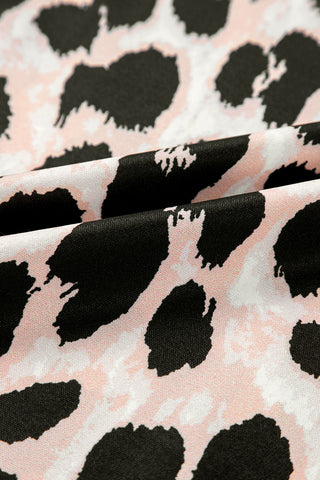 Leopard Flutter Sleeve Blouse