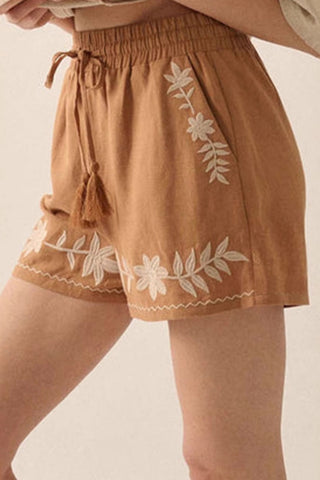 Floral Print Casual Shorts