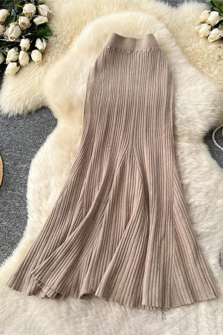 Ribbed Midi Skirt