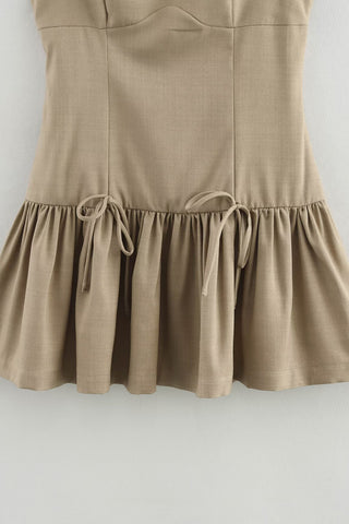 Sleeveless Flare Hem Casual Dress