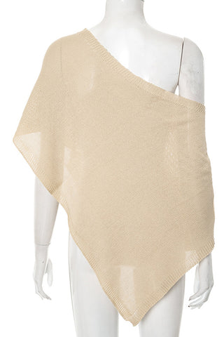 Asymmetric One-Shoulder Knit Top