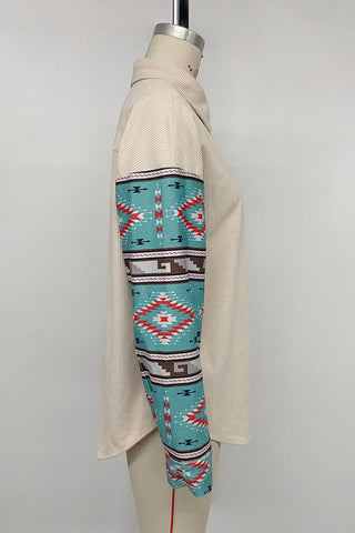 Patterned Button-Up Jacket
