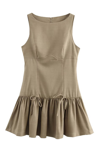 Sleeveless Flare Hem Casual Dress