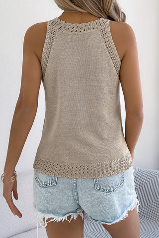 Sleeveless Knit Halter Top