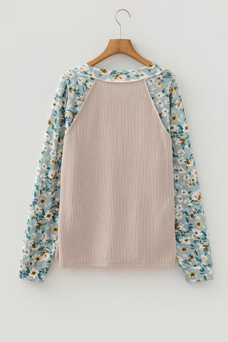 Floral Sleeve Layered Sweatshirt