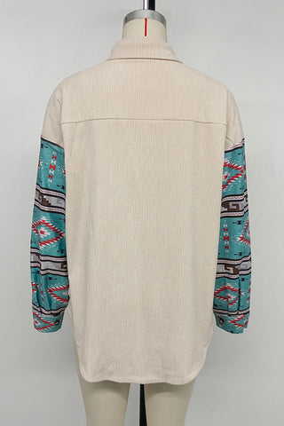 Patterned Button-Up Jacket