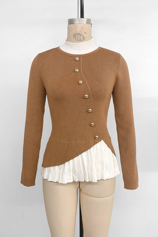 Buttoned Layered Sweater