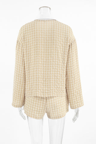 Stylish Checkered Short Set