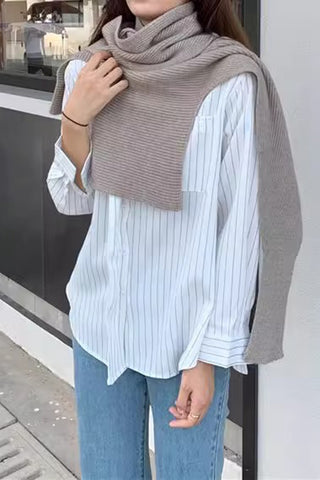 Asymmetrical Ribbed Shrug Cardigan
