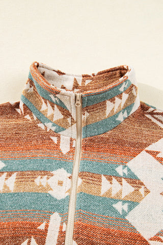 Quarter-Zip Aztec Sweatshirt