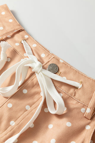 Polka Dot Wide-Leg Casual Pants
