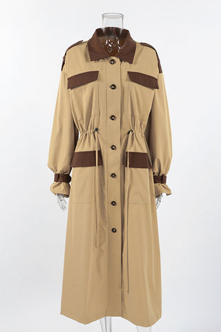 Longline Utility Jacket with Contrast Trim