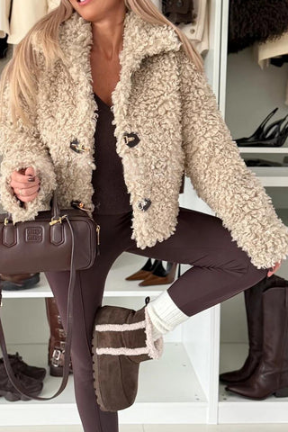 Cozy Textured Button-Up Jacket