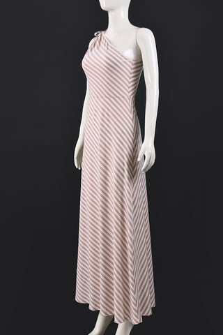 One-Shoulder Striped Dress