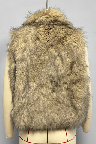 Sleeveless Faux Fur Vest